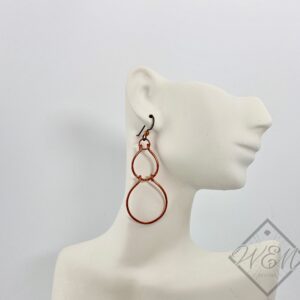 Double Hoop Earrings In Copper