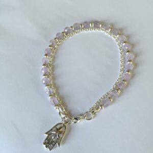 Amethyst Hamsa Eloise Bracelet In Sterling Silver
