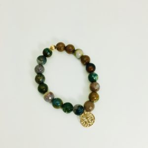 Indian Agate Tree of Life Clara Stretch Bracelet