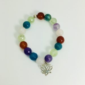Rainbow Lotus Flower Clara Stretch Bracelet