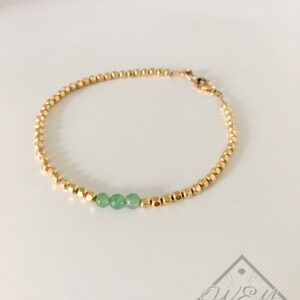 Aventurine Bracelet In 14K Yellow Gold Filled
