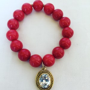 Coral Clara Stretch Bracelet