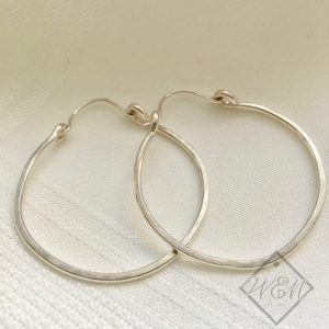 Large Hoop Earrings In Sterling Silver