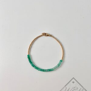 Green Onyx Isabelle Bracelet In 14K Yellow Gold