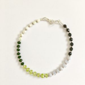 Multi-Gemstone Bracelet In 14K White Gold