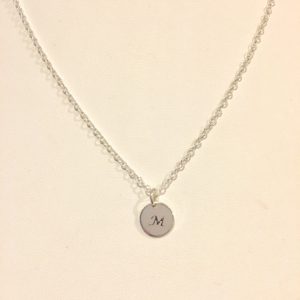 Initial Pendant Necklace In Sterling Silver