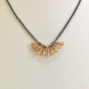 Topaz Pendant Necklace In Brass