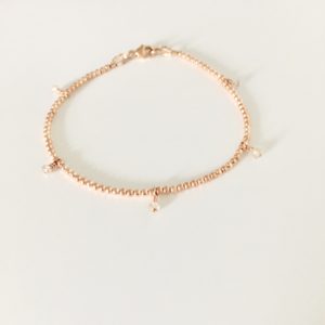Zircon Bracelet In 14K Rose Gold