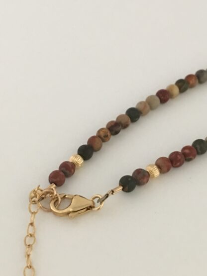 Red Creek Jasper Necklace In 14K Yellow Gold Filled - Image 4