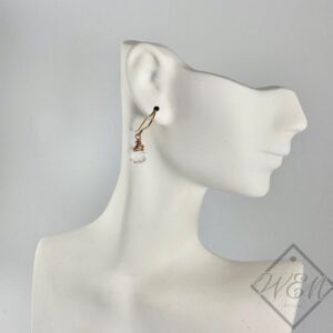 Crystal Quartz Drop Earrings In 14K Yellow Gold Filled