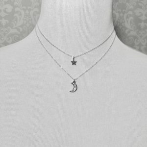 Over The Moon Pendant Necklace In Sterling Silver