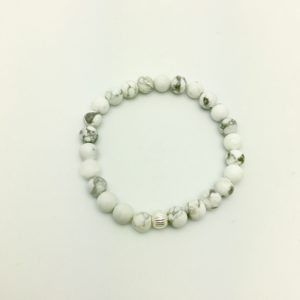White Howlite Clara Stretch Bracelet