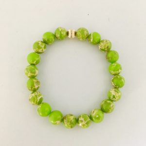 Green Impression Jasper Clara Stretch Bracelet