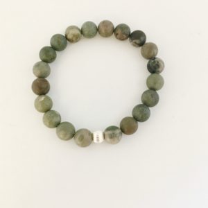 Green Forest Jasper Clara Stretch Bracelet