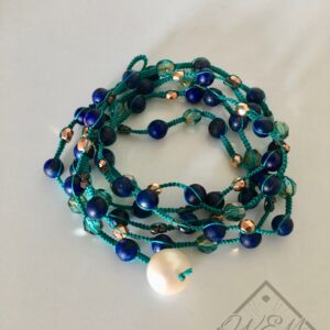 Blue Lapis Wrap Bracelet