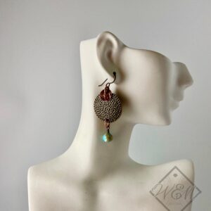 Vivian Impression Jasper Earrings In Copper