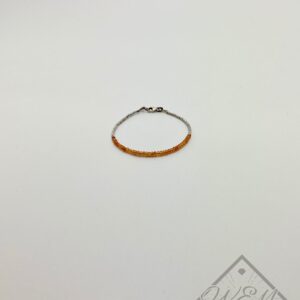 Mandarin Garnet Isabelle Bracelet In 14K White Gold