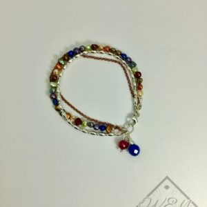 Freshwater Pearls Bracelet In Sterling Silver & Copper