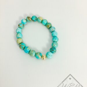 Aqua Impression Jasper Clara Stretch Bracelet