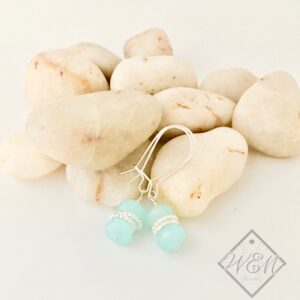 Aquamarine Dangle Earrings In Sterling Silver
