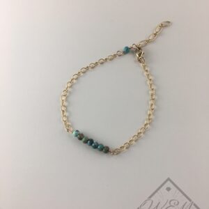 Turquoise Katie Bracelet In 14K Yellow Gold Filled