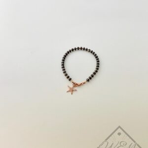 Hematite Starfish Estelle Bracelet In 14K Rose Gold