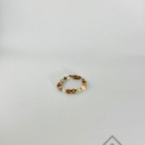 Golden Sage Agate Lillian Bracelet In Gold Plate