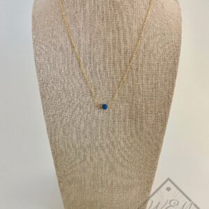 Bella Blue Apatite Pendant Necklace In 14K Yellow Gold Filled