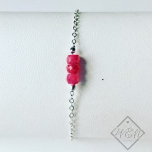 Ruby Katie Bracelet In Sterling Silver