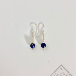 Dumortierite Eva Drop Earrings In Sterling Silver