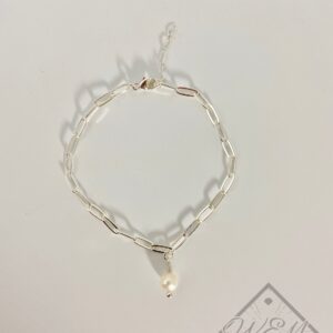 Pearl Drop Bracelet In Sterling Silver