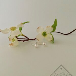 Small Ball Drop Earrings In Sterling Silver