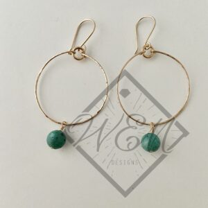 Joli Cuprite Hoop Earrings In 14K Yellow Gold Filled