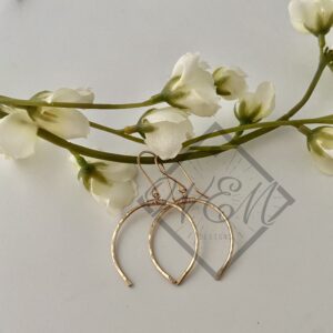 Open Dangle Hoop Earrings in 14K Yellow Gold Filled