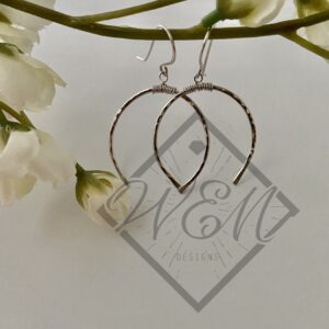 Open Dangle Hoop Earrings In Sterling Silver
