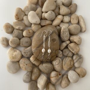 Pearl Dangle Earrings In Sterling Silver