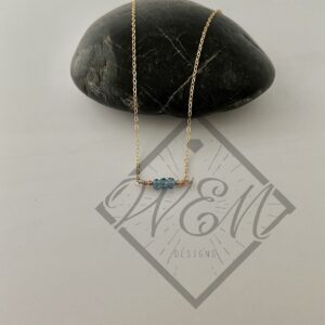 Blue Topaz Georgia Necklace In 14K Yellow Gold Filled