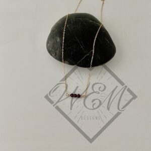 Garnet Georgia Necklace In 14K Yellow Gold Filled