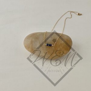 Lapis Malachite Georgia Necklace In 14K Yellow Gold Filled