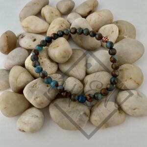 Sky Blue Mosaic Quartz Aaron Stretch Bracelet