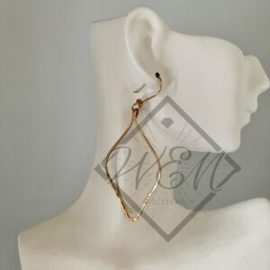 Leaf Hoop Earrings In 14K Yellow Gold Filled