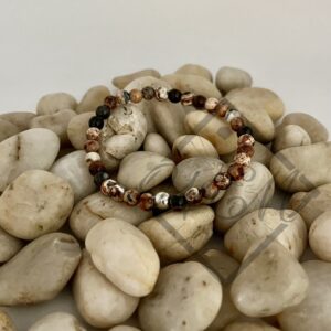 Ancient Cellar Black Agate Aaron Stretch Bracelet