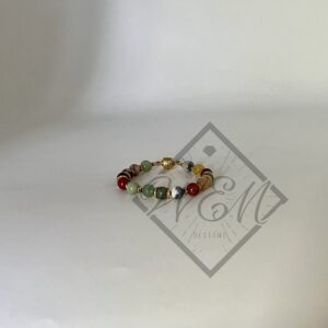 Mixed Stones Lillian Bracelet In Gold Plate