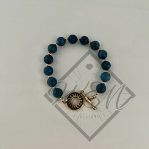 Blue Apatite Belle Bracelet In 14K Yellow Gold Filled