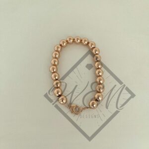 Bright Bead Bracelet In Rose Gold Filled