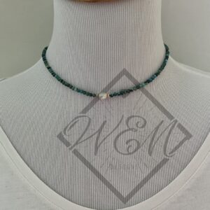 Hubei Turquoise Blue Matrix Pearl Necklace