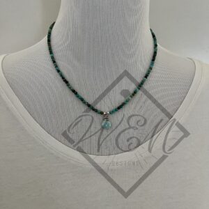 Hubei Turquoise Blue Matrix Larimar Necklace