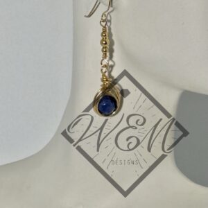 Blue Lapis 14K Yellow Gold Filled Dangle Earrings