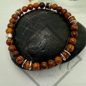 Elephant Skin Jasper Aaron Stretch Bracelet
