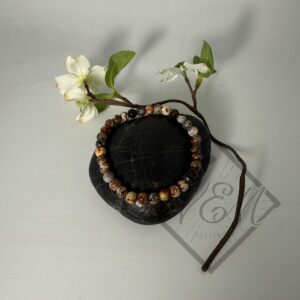 Black Ancient Cellar Agate Aaron Stretch Bracelet